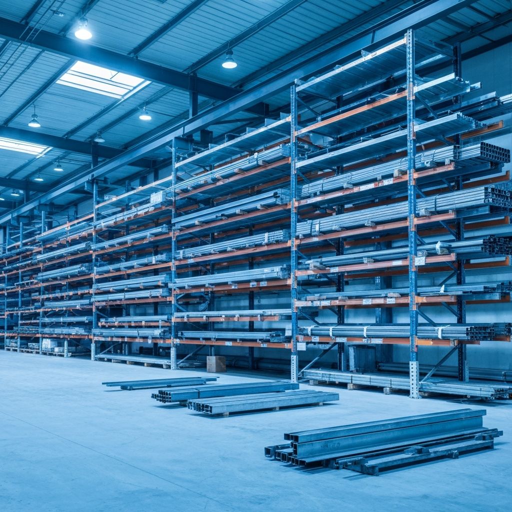 Depósito organizado de metais e produtos siderúrgicos